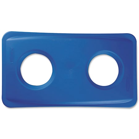 Rubbermaid Commercial Bottle and Can Recycling Top, Blue, Plastic, 20.38 in W/Dia FG269288BLUE